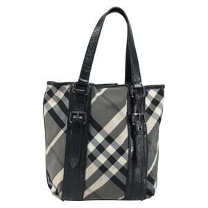 Burberry Nova Check Nylon Tote Bag Black